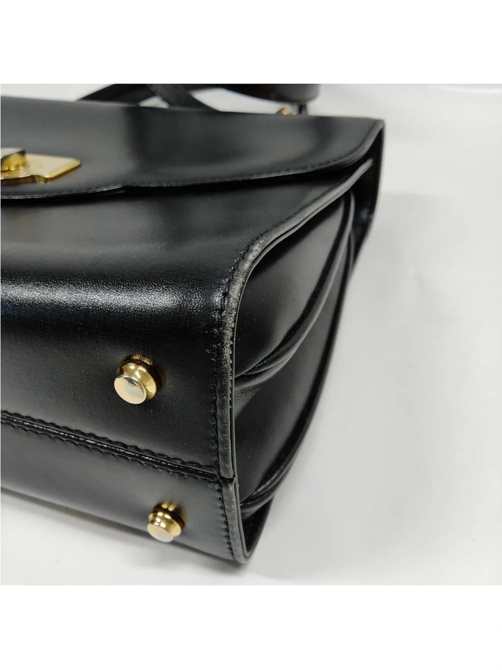 Bally Hand Bag Black Leather